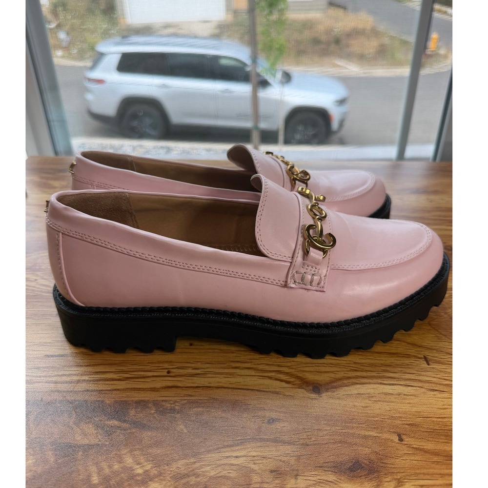 Circus by Sam Edelman Deana Pink Lug Sole Chain Link Loafers Women's 9